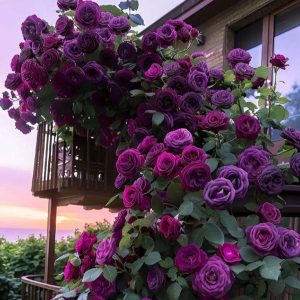 Роза Плетистая Плум Пэшн купить по цене от 610р. в интернет-магазине «Посадика» с доставкой почтой в в Колае и по всей России – [изображение №1].